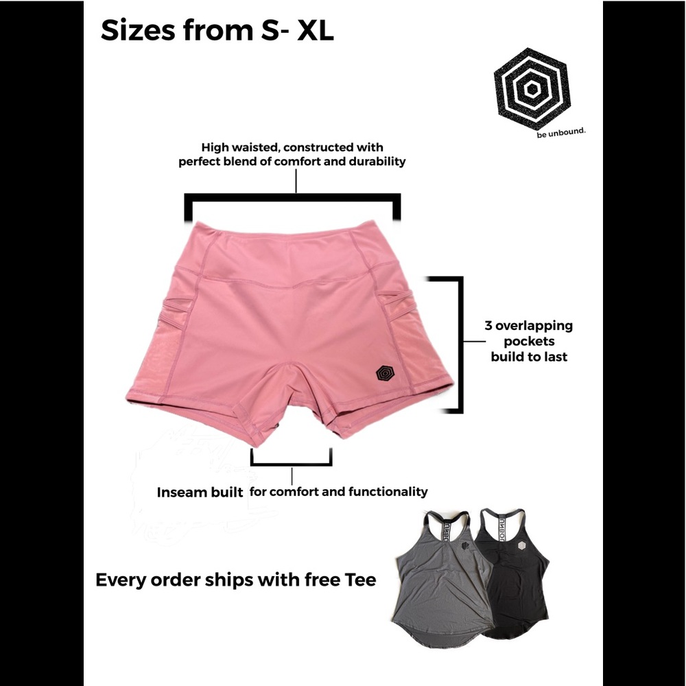 Summer series yoga shorts from Freedom Clad